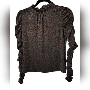 NWT WALTER BAKER BLACK W/SILVER SPECKS TOP SIZE XS